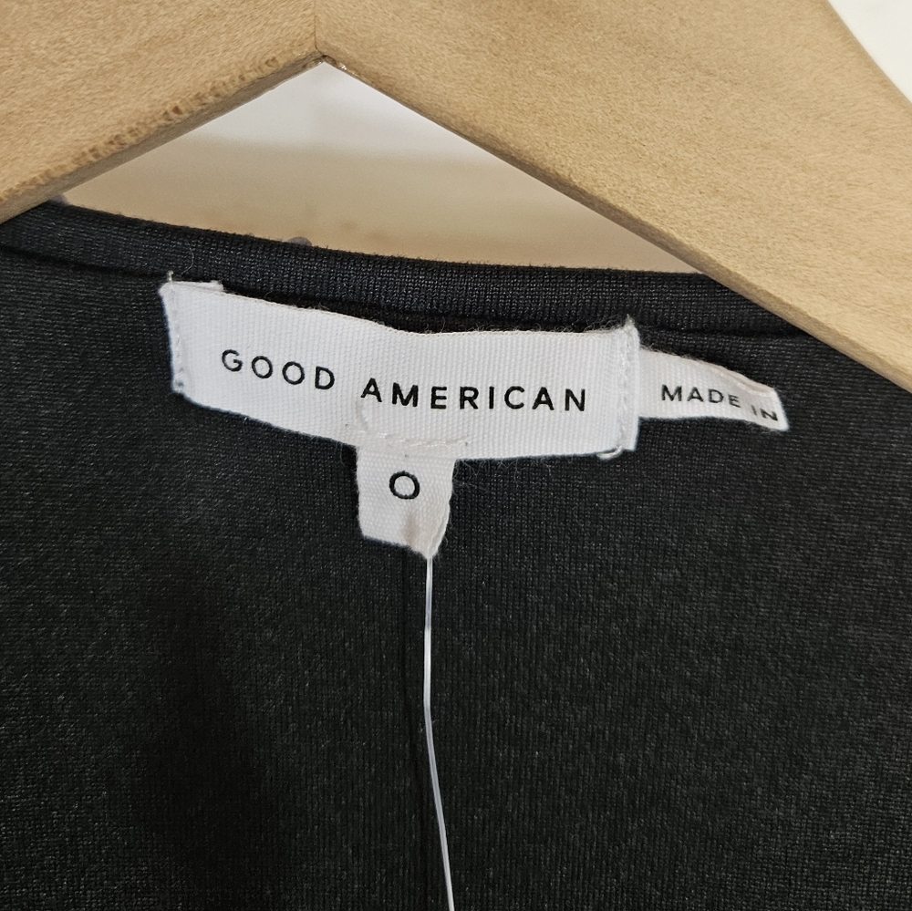 NWT Good American | Black Deep V-neck Sequin Jumpsuit - Picture 6 of 7